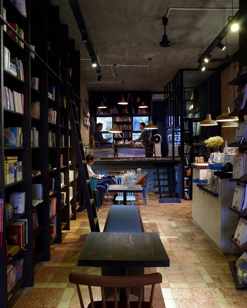 Cafe sách đẹp ở Sài Gòn The Hidden Elephant Books & Coffee