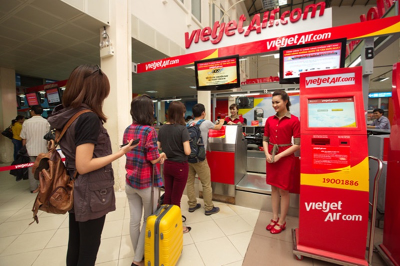 Phòng vé máy bay Vietjet tại miền Bắc