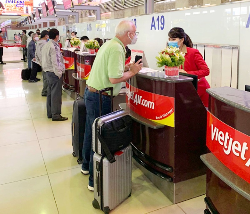 Phòng vé Vietjet thuộc Sân bay Nội Bài Hà Nội