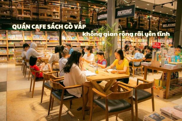 Quán cafe sách Gò Vấp với không gian rộng rãi yên tĩnh