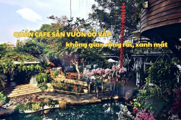 Quán cafe sân vườn Gò Vấp không gian thoáng mát, rộng rãi