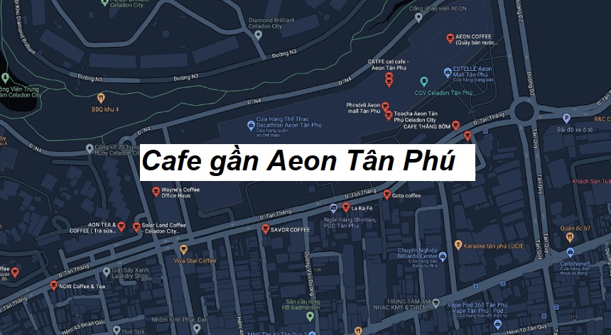 Địa chỉ quán cà phê gần Aeon Tân Phú không gian thoáng mát